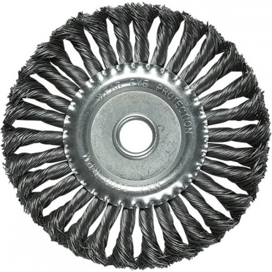 Щітка для КШМ, 150 мм, посадка 22,2 мм, плоский кручений дріт// MTX