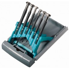 Набір викруток для точної механіки, CrMo, метал.прогум. рукоятки, 6 шт., бокс - трансформер // GROSS