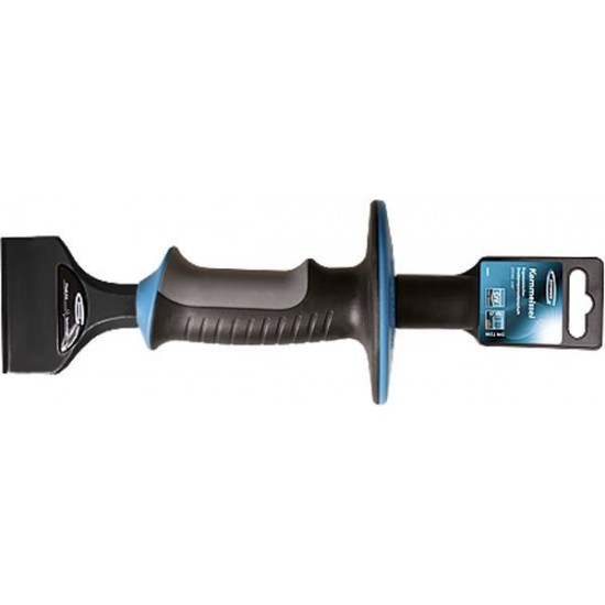 Зубило-конопатка, 215х70 мм, трикомп. ергоном. Рукоят., захисний протектор, полімерне покрит. //GROS