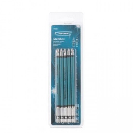 Набір біт Ph2 х 127, сталь S2, 5шт GROSS