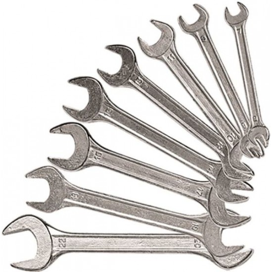 Набір ключів ріжкових, 6 х 22 мм, 8 шт., хромовані// SPARTA