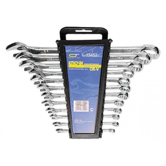 Набір ключів комбінованих, 8 - 19 мм, CrV, 8 шт / / СИБРТЕХ