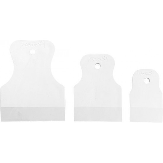 Набір шпателів 40-60-80мм, біла гума, 3шт .// SPARTA