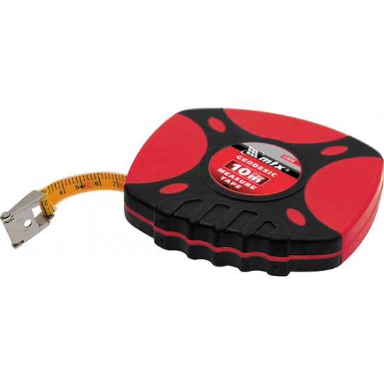 Рулетка геодезична, 30 м х 12,5 мм, стрічка ПВХ, закритий двокомпонентний корпус// MTX