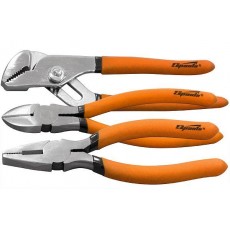 Набір губцьового інструменту з 3-х предметів № 2 (плоскогубці, бокорізи, кліщі переставні)// SPARTA