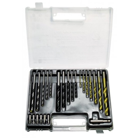 Набір свердел  комбінований (бетон  4-10 мм, мет 2-10 мм, дер 4-10 мм)+ дюб., 300 пр.//MTX