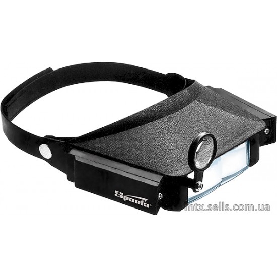 Лупа з додатковими лінзами, з підсвічуванням, для закріплення на голові// SPARTA