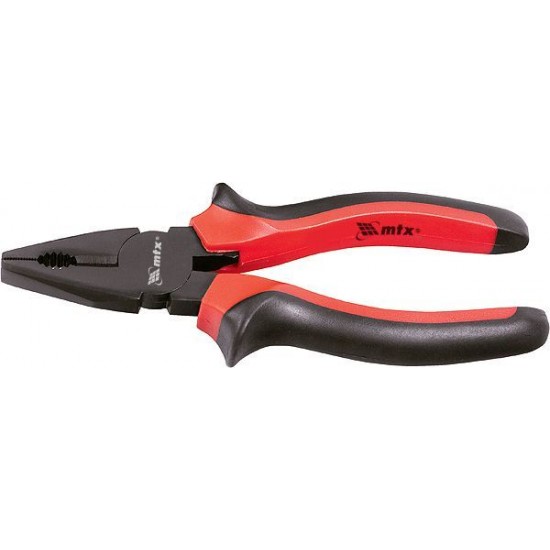 Плоскогубці Black Nickel, 180 мм, комбіновані, двокомпонентні рукоятки// MTX