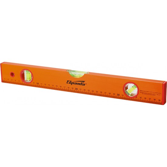 Рівень алюмінієвий, 600 мм, 3 вічка, жовтий, лінійка// SPARTA