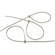 Хомути, 180 х 3,6 мм, пластмасові, білі, 100 шт.// СИБРТЕХ