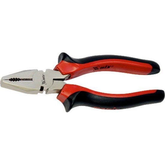 Плоскогубці NICKEL, 160 мм, нікельовані, двокомпонентні рукоятки// MTX