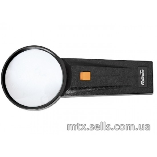 Лупа 2,5-кратна, D 75 мм, з підсвічуванням, з рукояткою// SPARTA