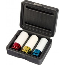 Набір ударних головок, подовж.,1/2'', 6-ти гранн., CrMo, 3 шт. 17мм; 19мм; 21мм// GROSS